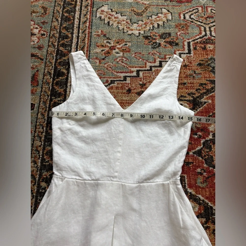Gap 100% Linen Fit & Flare Preppy Sleeveless Dress size 0P - Picture 10 of 12
